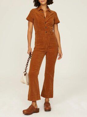 Brown Courdoroy Jumpsuit